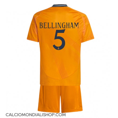 Maglie da calcio Real Madrid Jude Bellingham #5 Seconda Maglia Bambino 2024-25 Manica Corta (+ Pantaloni corti)